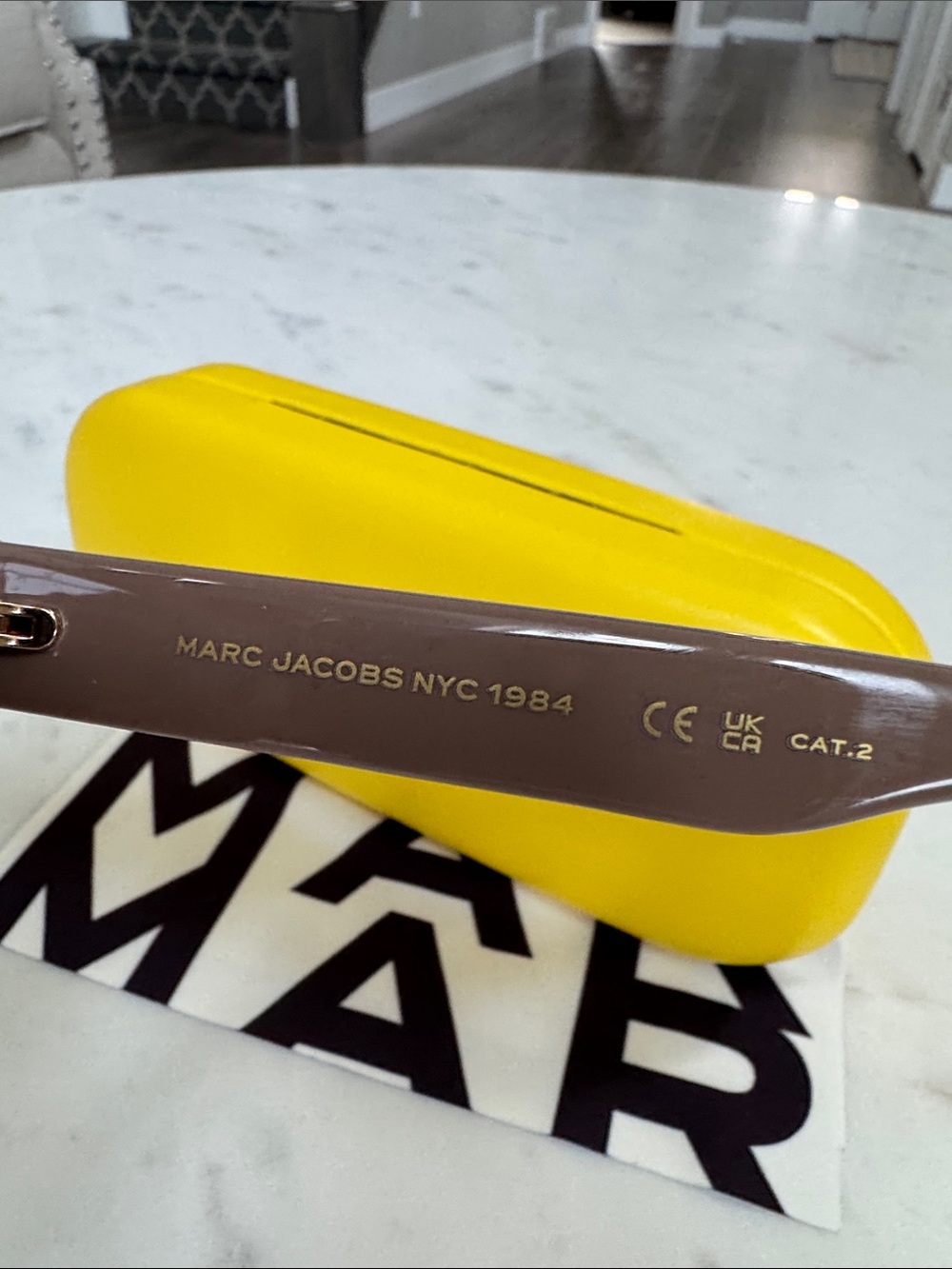 NWOT Marc Jacobs MARC 658/S Beige Brown Gradient Square Sunglasses 53mm - Picture 3 of 5